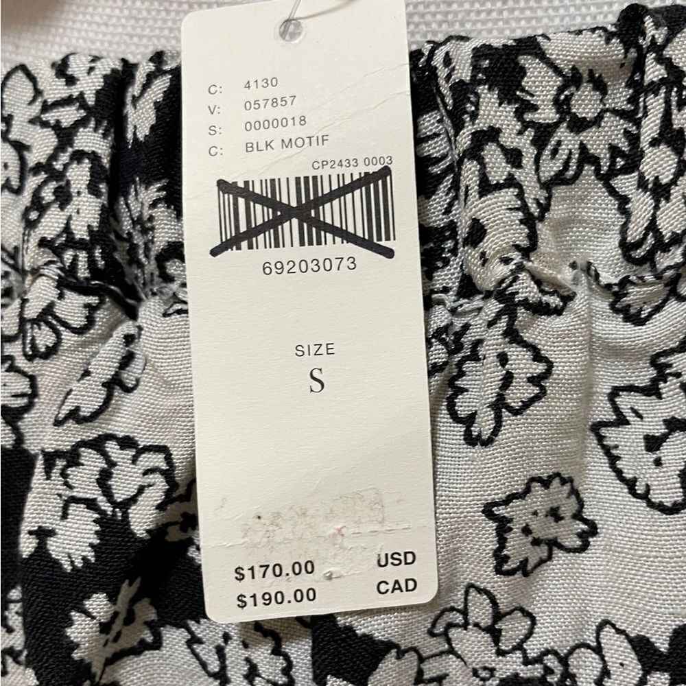 NWT Anthropologie floral black white printed midi sundress sleeveless  Size S - Picture 7 of 10